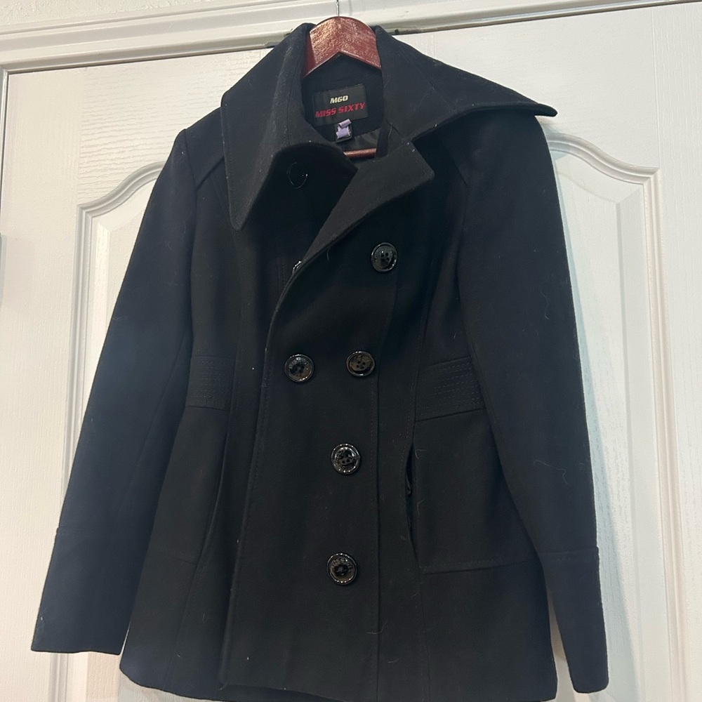 Miss Sixty Black Pea Coat